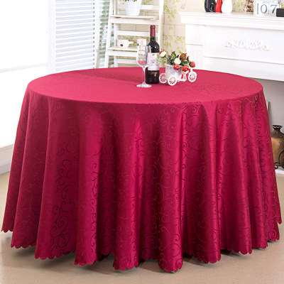 Custom Made Factory Cheap Polyester Round Wedding Table Cloth Table Cover Cloth for Wedding Event